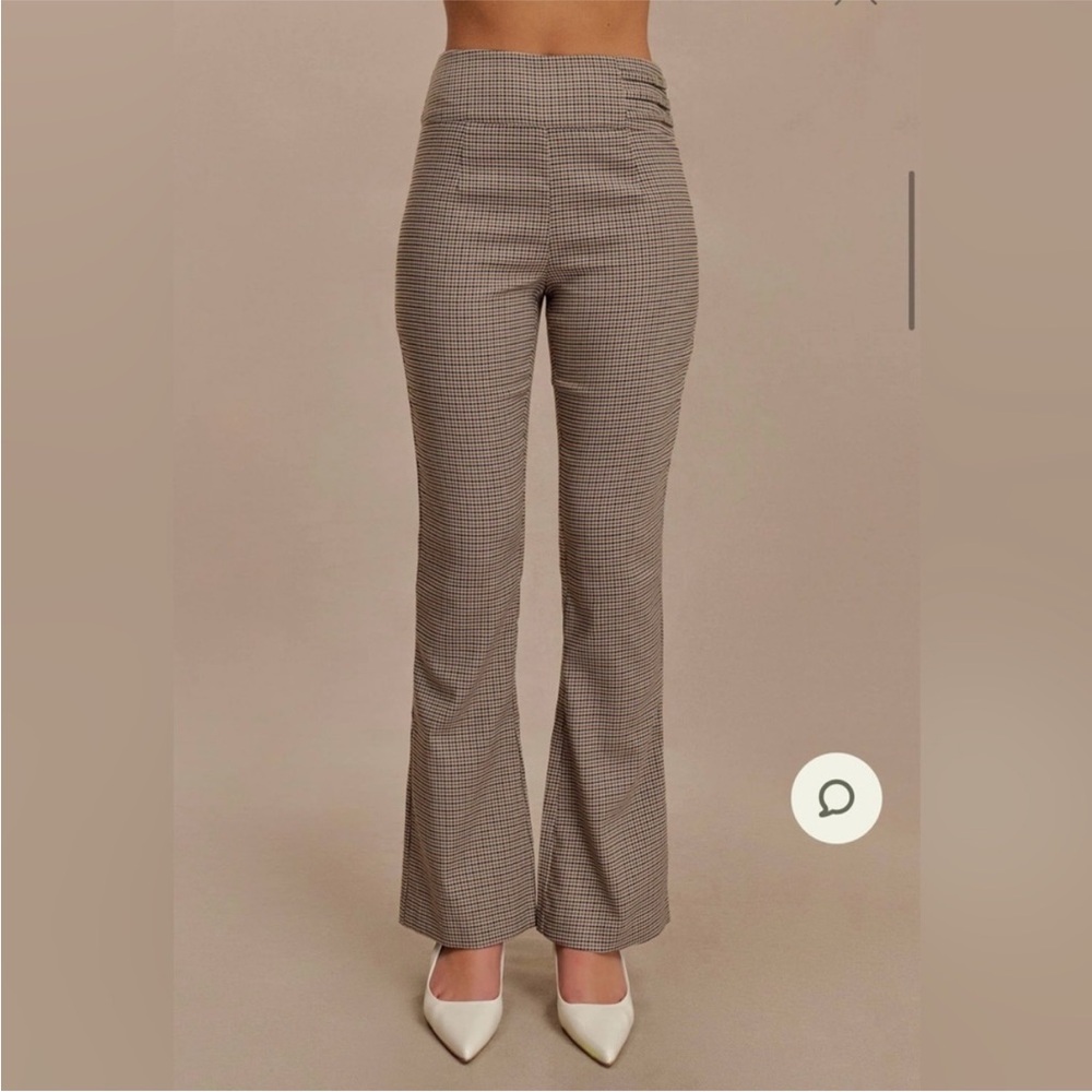 MESHKI Checkered Pants Size Medium Tailored Plaid Trousers